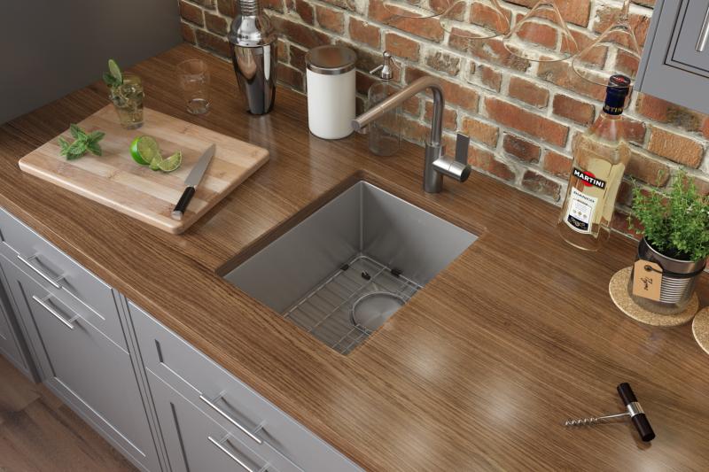 Ruvati Gravena Series Sinks kitchen wood countertops