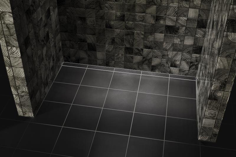 Infinity Drain Stainless Steel Shower Base with backer Board Tile Beauty