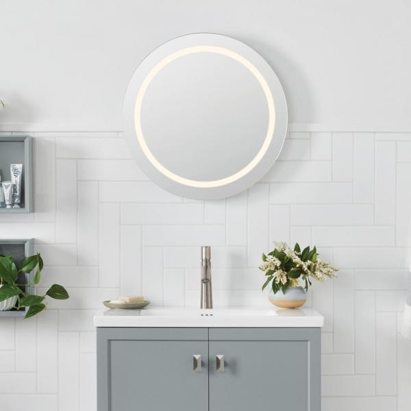 Ronbow 24 Inch Radiance Round Frameless LED Mirror