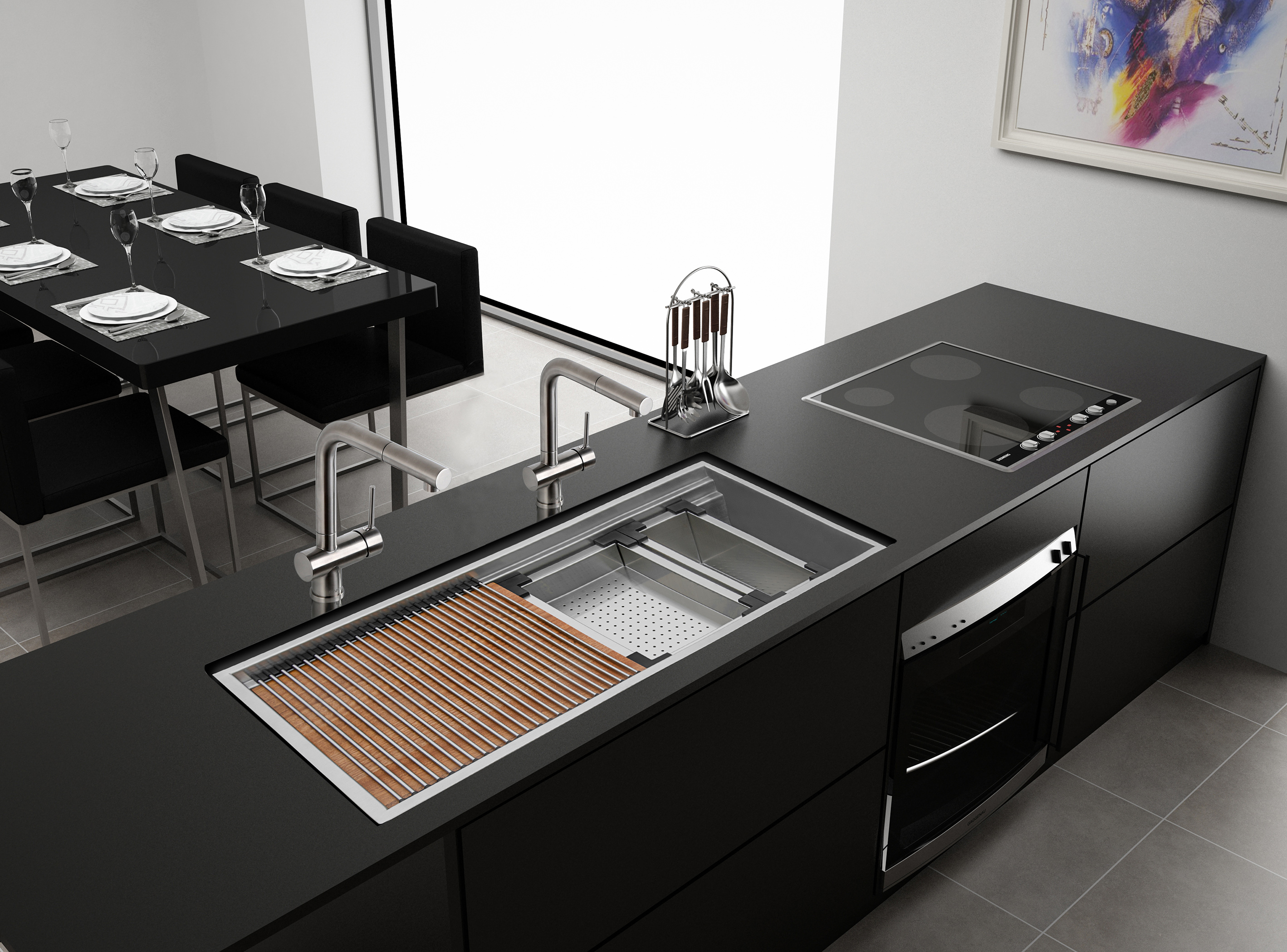 RUVATI Workstation Sink For Kitchens 0 