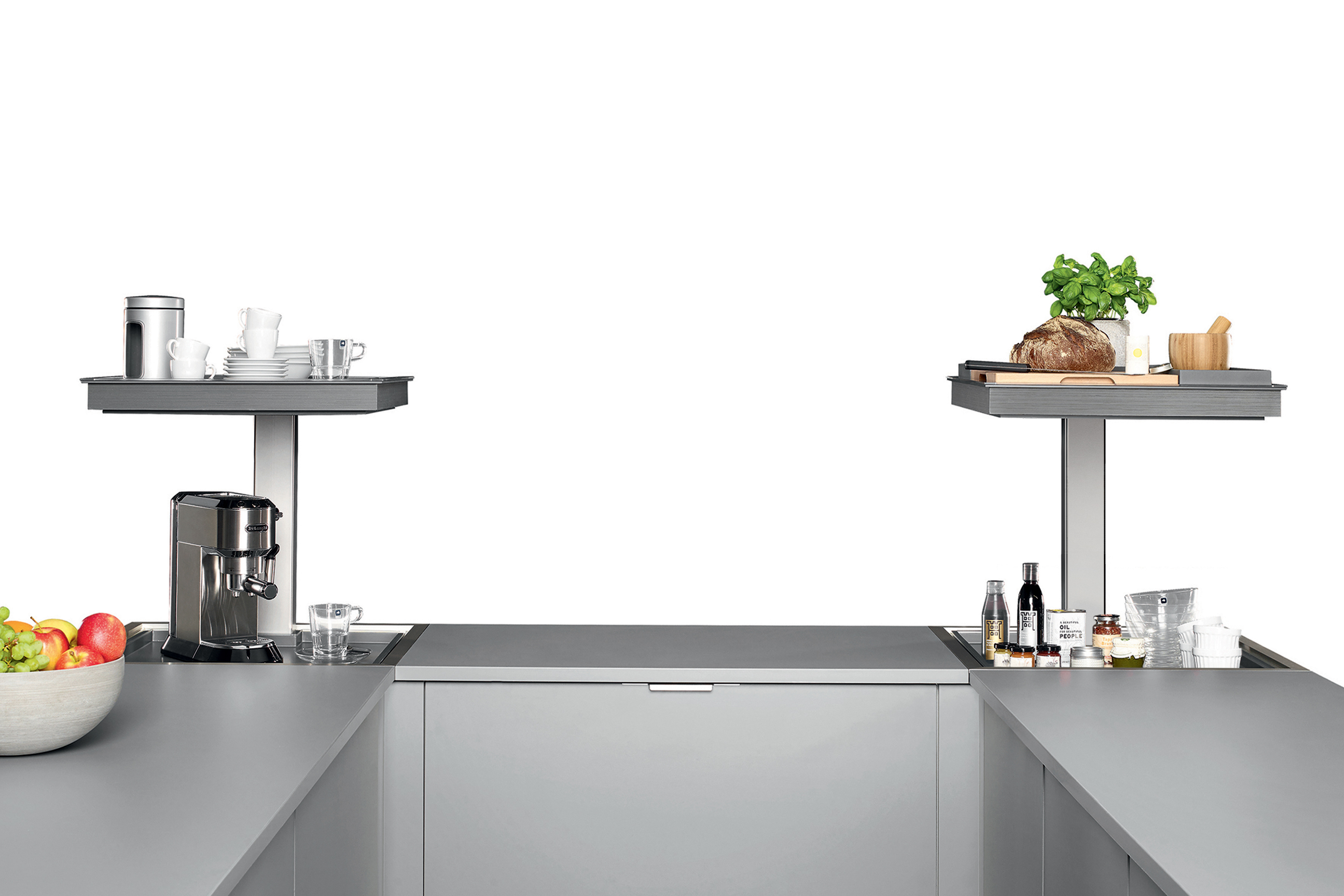 This Electric Lift-Up System Adds Ergonomic Storage to the Kitchen