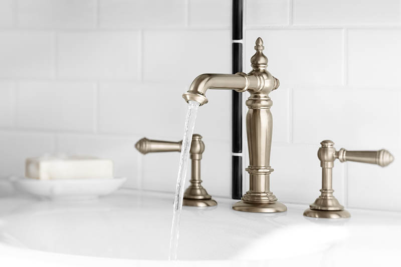 KES Wall Mount Bathroom Faucet Waterfall Lavatory Sink Faucet Single Handle Lead-Free Brass Body and Stainless Steel Extra Wide Fallingwater Spout Brushed Nickel LN3200-BN KES Sanitary Ware BHBUKALIAINH1641