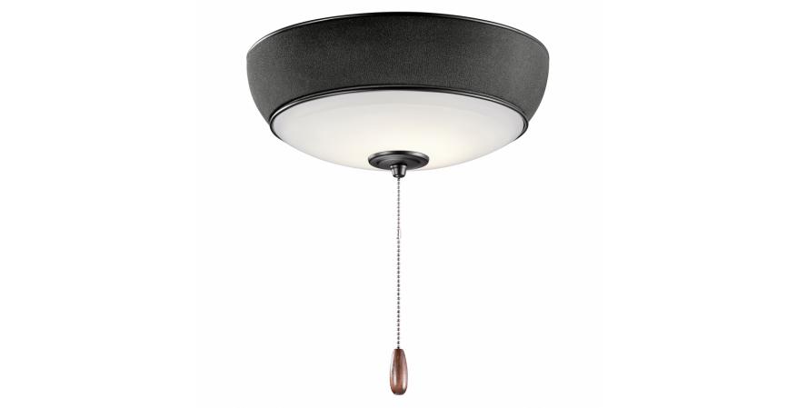Bluetooth ceiling fan light with black finish from Kichler