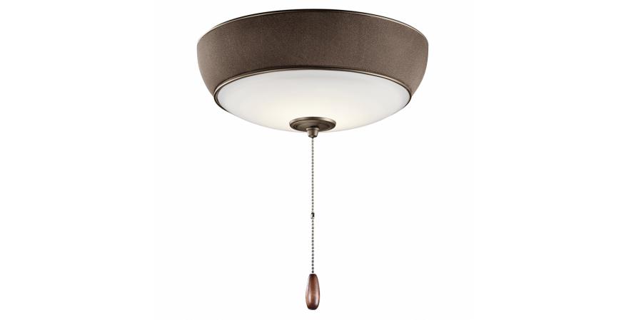 Bluetooth ceiling fan light from Kichler with satin natural bronze finish