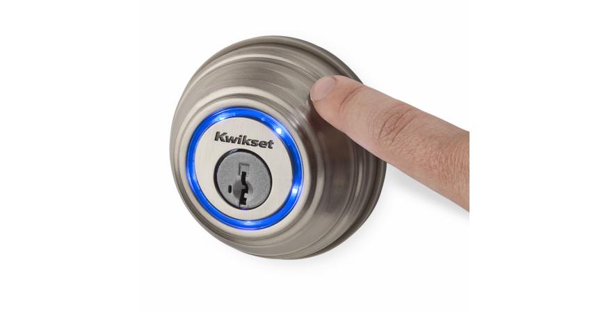 The second-generation Kevo is a touch-to-open Bluetooth-enabled smart lock. Compatible with other smart-home platforms, it has in-app and interactive installation, an all-metal interior with a reduced size, and SmartKey security, allowing homeowners to reset their security by re-keying the lock. 