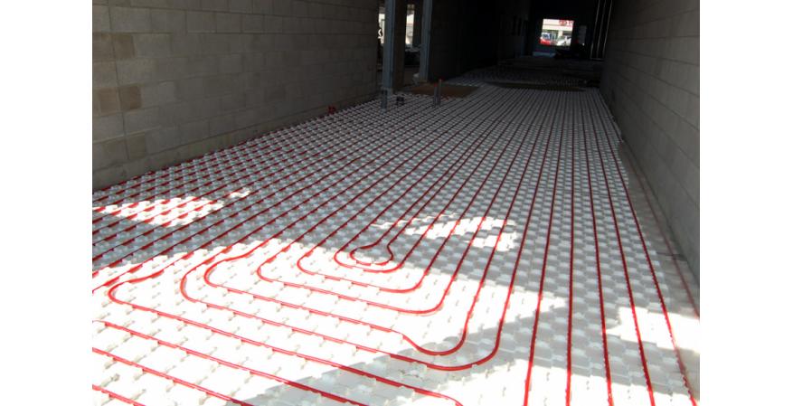 Offered in thicknesses from 1 3/8 to 3 7/8 inches, the expanded polystyrene closed cell foam system makes it easy to add radiant heat for slab-on-grade applications, snow-melt, and retrofit and overlay applications.