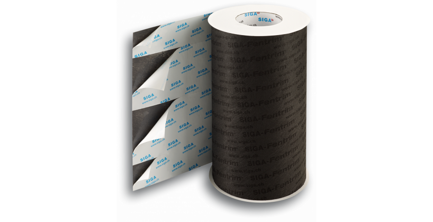 Fentrim F is a high-performance window and door sill-flashing tape that will stick to most substrates and building materials, including porous and rough substrates such as concrete and OSB. It has a three-month exposure to the weather.