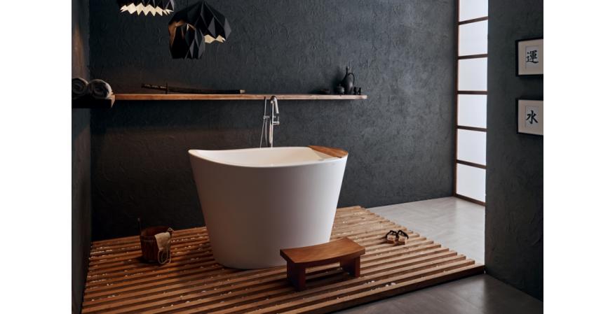 Aquatica true ofuro tranquility freestanding Japanese bathtub