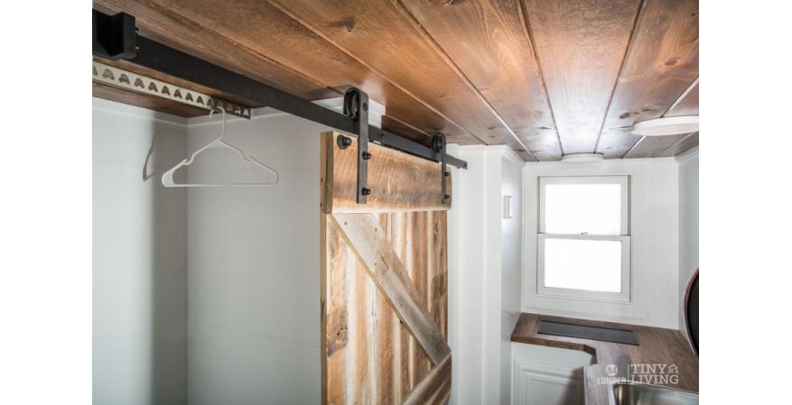 84 Lumber Custom Tiny Homes with smoke detectors, fire extinguisher and USB outlets