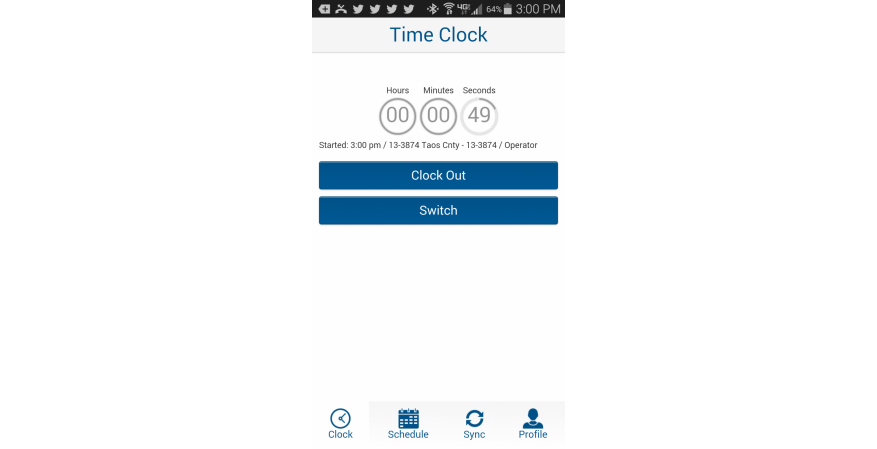 ClockShark app