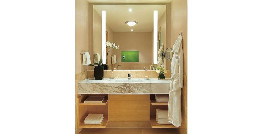 Electric Mirror makes a variety of illuminated mirrors, including Fusion, which is available in six standard sizes