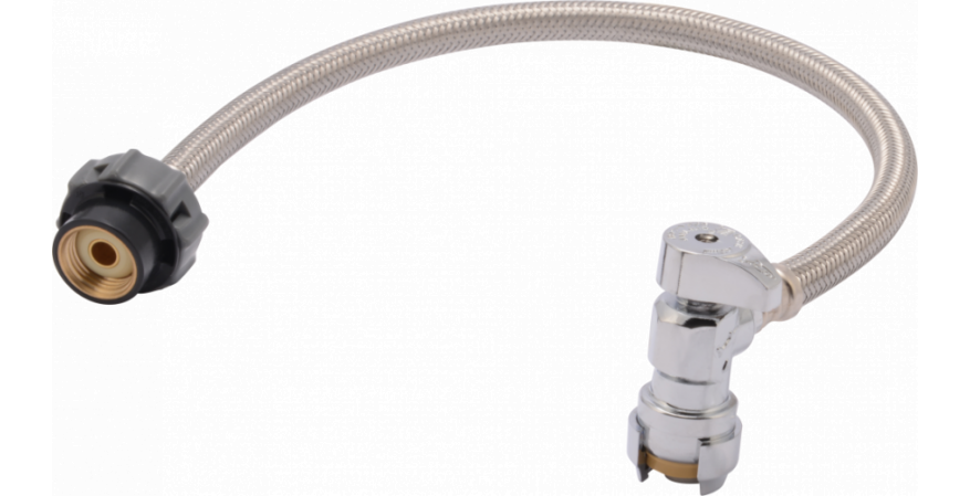 Faucet Supply Line with Click Seal(r) Connector & Push-to-Connect Supply Stop 24657