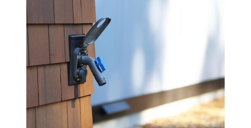 Aquor Water Systems, maker of the House Hydrant in-wall outdoor water system, has introduced a removable faucet that turns the Hydrant into an outdoor tap.