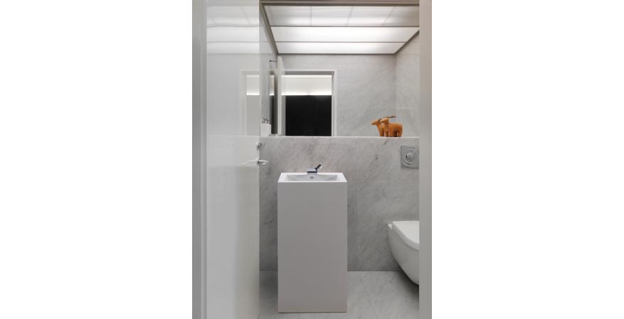 Petra pedestal MTI sinks for small bathrooms