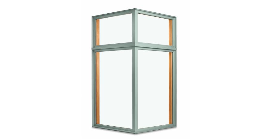 MARVIN WINDOWS & DOORS Marvin’s 90-degree Corner Window helps maximize views and capture light from multiple angles. It is available in symmetrical or asymmetrical configurations and in sizes up to 72 inches by 102 inches. MARVIN.COM