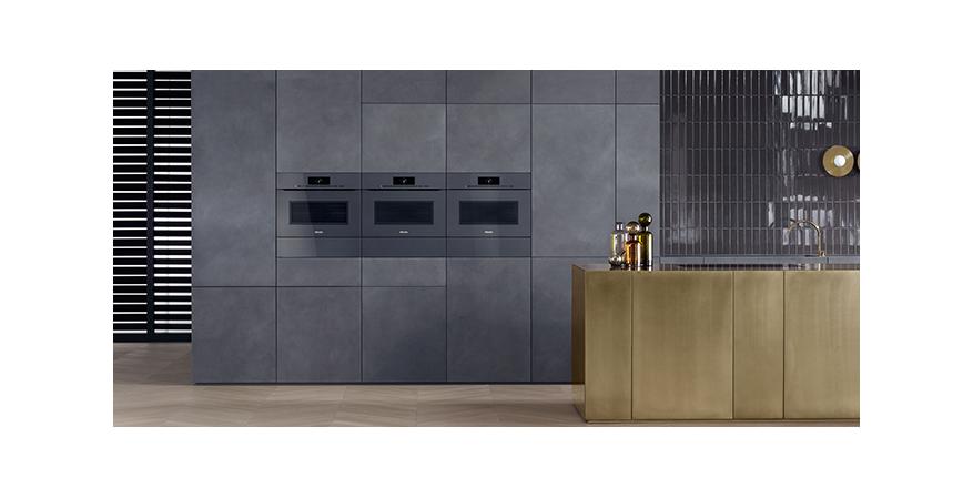 The Miele appliance company has introduced an innovative collection of ovens, steam cookers, and combination units that are completely handle-free.