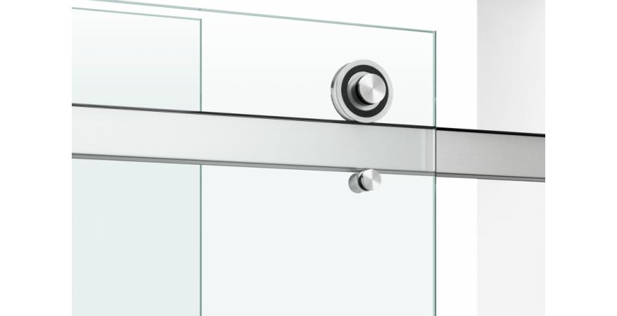 Architectural hardware manufacturer Krownlab debuted its first-ever sliding shower door system, called Rorik.