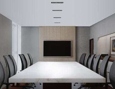 Multi Stealth Recessed lighting in office 