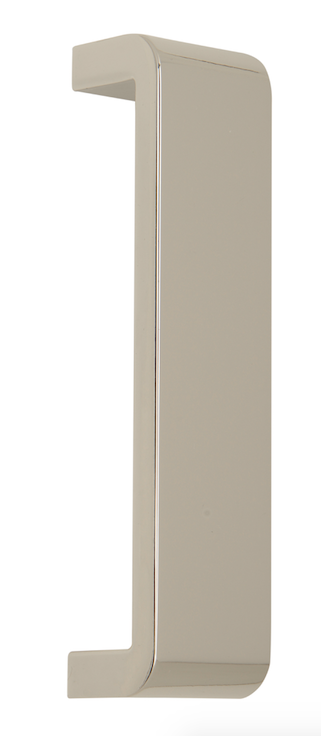 Featuring a nearly 1½-inch-thick design, the Platform pull has a simple-yet-bold aesthetic. It’s available in sizes from 3¾ inches to 11 5⁄16 inches long and comes in polished nickel, polished chrome, and brushed nickel.