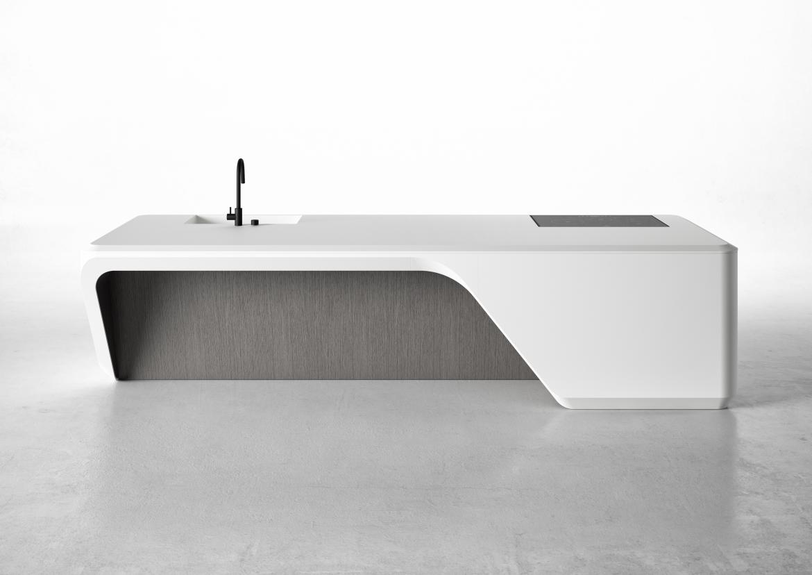 High-end Italian kitchen and bath brand Boffi has introduced a new line of kitchen cabinets designed by the late pioneering architect Zaha Hadid.
