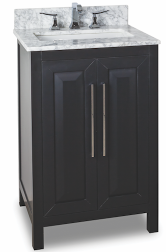 Jeffrey-Alexander-Cade-Contempo 24 inch vanites for small bathroom in black