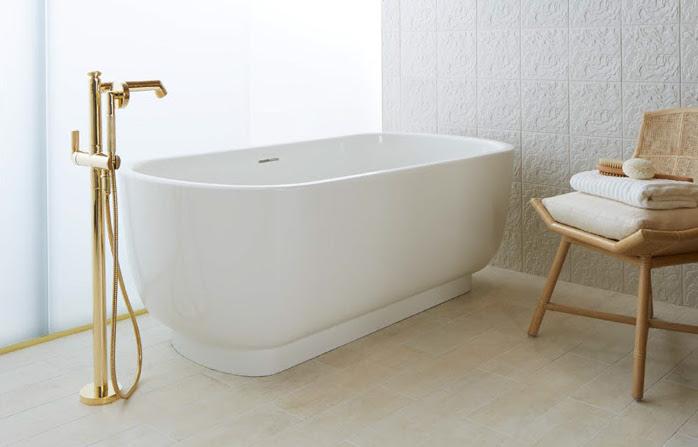 Kallista Soaking Tub with Brass faucet Bath