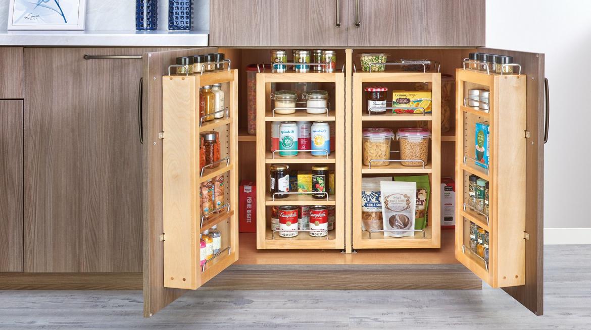 4 Tier Storage Cabinet w/ Drawer Shelf Pantry Cupboard Closet Home Organizer 