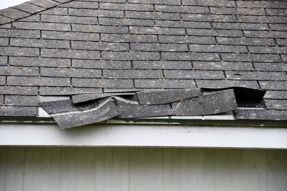 roof shingles damaged by hail 