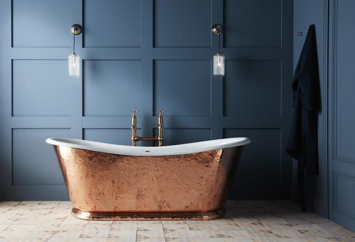 hammered copper wye tub