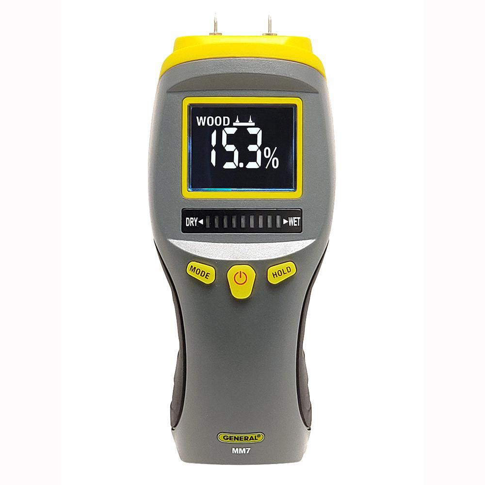General Tools Pin Digital Moisture Meter Sensor Detector Wood Drywall LCD Tool 