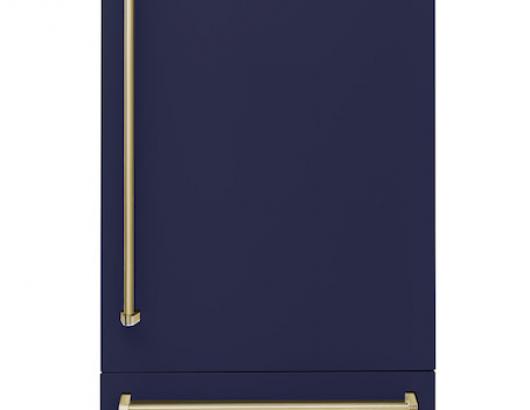 The company’s first built-in refrigerator is a 36-inch unit with stainless steel interiors and stainless steel and glass shelves. Designed to offer commercial styling and performance, the refrigerator features an articulating hinge that enables built-in or flush mounting, ramp-on LED lighting, and OLED touch-screen control.