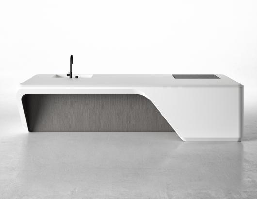 High-end Italian kitchen and bath brand Boffi has introduced a new line of kitchen cabinets designed by the late pioneering architect Zaha Hadid.