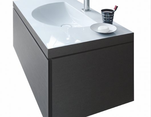Using a DuraCeram material, the manufacturer’s C-Bonded washbasins connect seamlessly to their vanity units, giving the appearance of a single piece. As a result of the technology, the material thickness of the washbasin is hidden from view. C-Bonded will be available on select furniture vanities from the Darling New collection, by Sieger Design, and the L-Cube series, by Christian Werner.