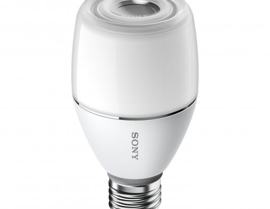 The brand’s new product blends light and sound into one unit. Measuring about the size of a typical light bulb, it plugs into any standard socket and can be connected to a smartphone or tablet via Bluetooth, allowing users to adjust sound and light settings from anywhere in the room. 