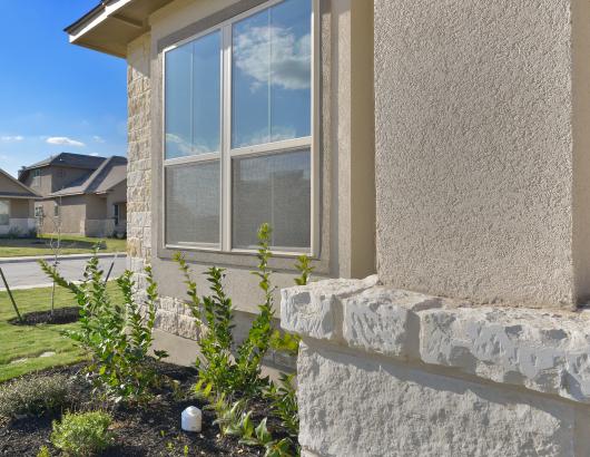 LP building products lp smartside stucco panel with Dryvit Textured Acrylic Finish 