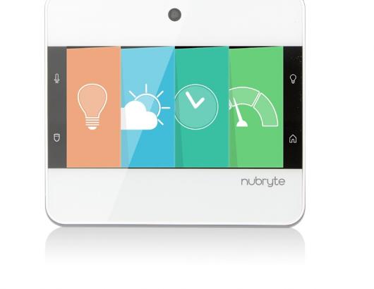 The NuBryte whole-house control solution includes the Touchpoint LED touchscreen, a central controller with access to security, lighting, intercom, and the family hub, as well as Smart Switches. The Touchpoint console installs into a single or dual light switch. Homeowners also can remotely control their home via the NuBryte smartphone app.