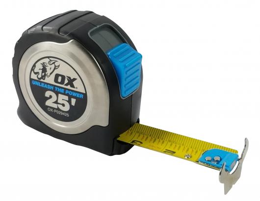 Cranford, N.J.-based OX Tools has introduced a new tape measure that features a corrosion-resistant stainless steel case with a rugged over-mold.