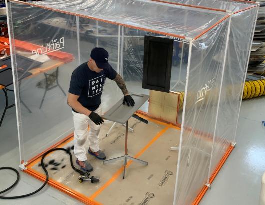 Portable spray paint booth professional