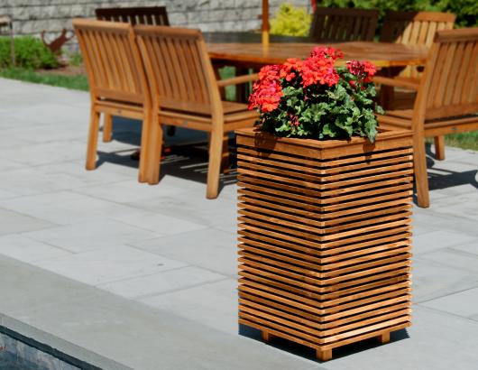 outdoor planters with a built-in sound system 