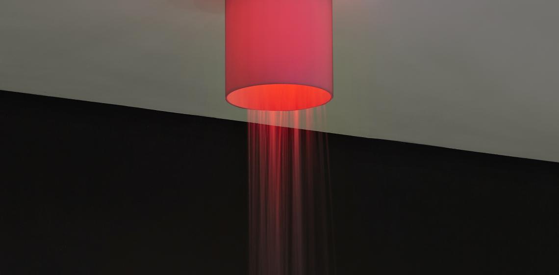 Showerhead with embedded red LED light from Antonio Lupi