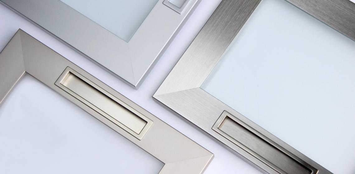 Element Designs recessed pulls for aluminum doors