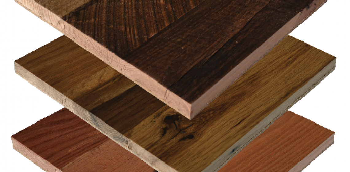 Viridian Stacked Oak reclaimed wood panels