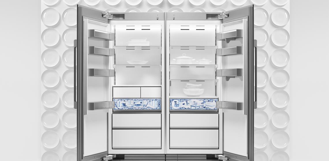 Dacor porcelain Atelier Edition refrigeration columns