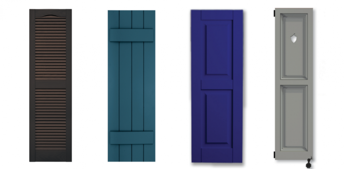Exterior shutter options for personalized homes