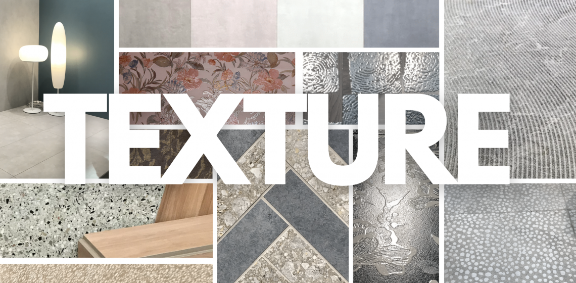 the popular textures of ceramic tile at Italy's Cersaie