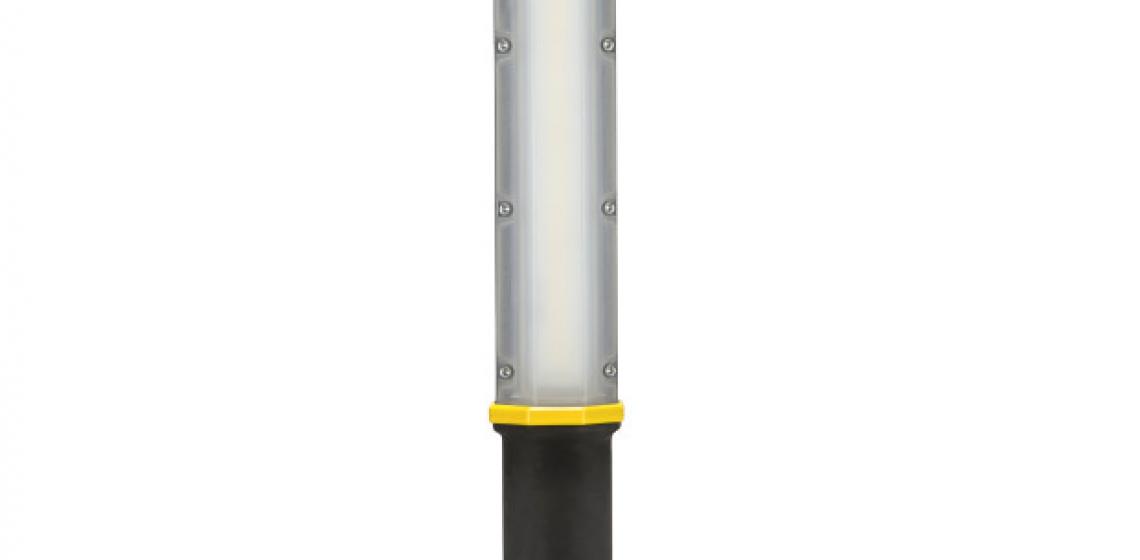 Big Ass Solutions, the company known for sleek ceiling fans and interior lighting products, has launched a battery-powered LED light that can be used on the jobsite. The Light Bar includes six distinct brightness settings, producing up to 5,000 lumens at the brightest setting. It’s built from extruded aluminum, polymers, and resins, and features rubberized components for impact protection.