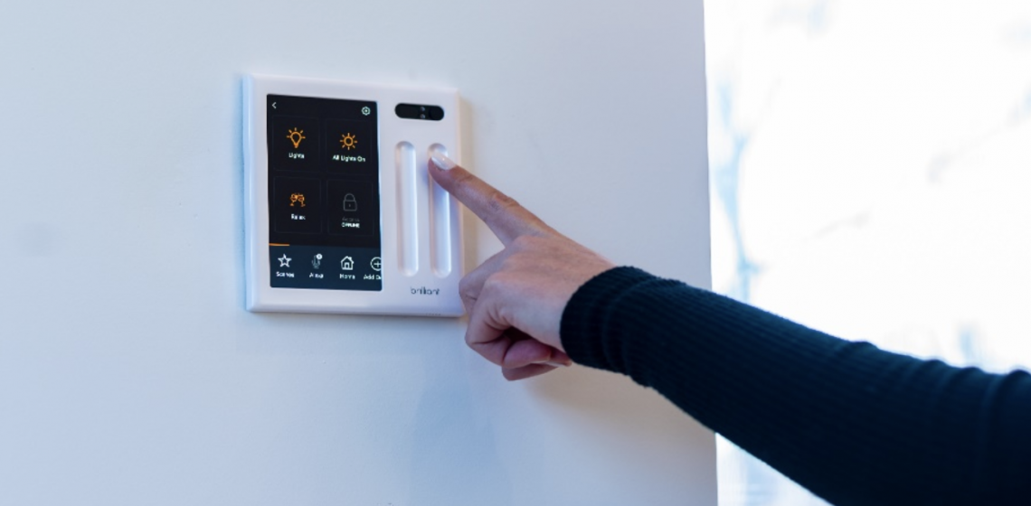 SYMBI installed three Brilliant Control Panels throughout their homes