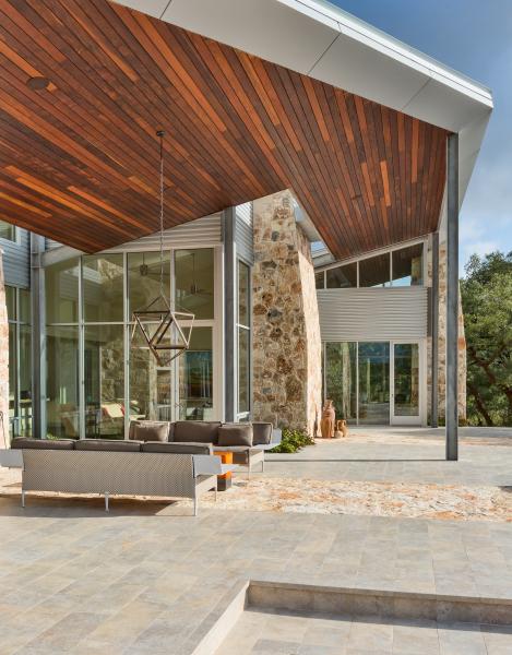 Petersen Aluminum Carson Design Associates Texas Hill Country Modern House Soffit detail