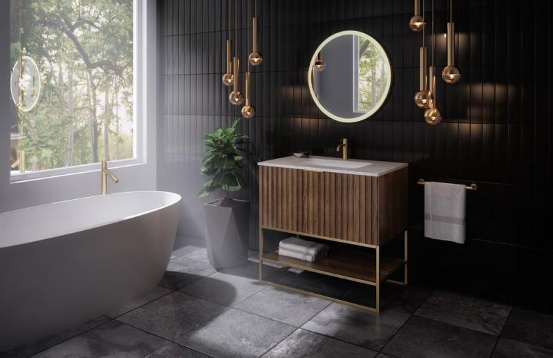 BEMMA Luxury Vanity Collection Terra Model bathroom installation with tub