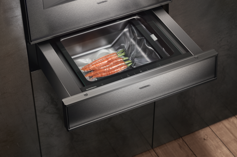 Gaggenau 400 series Combi Steam oven open sous vide drawer